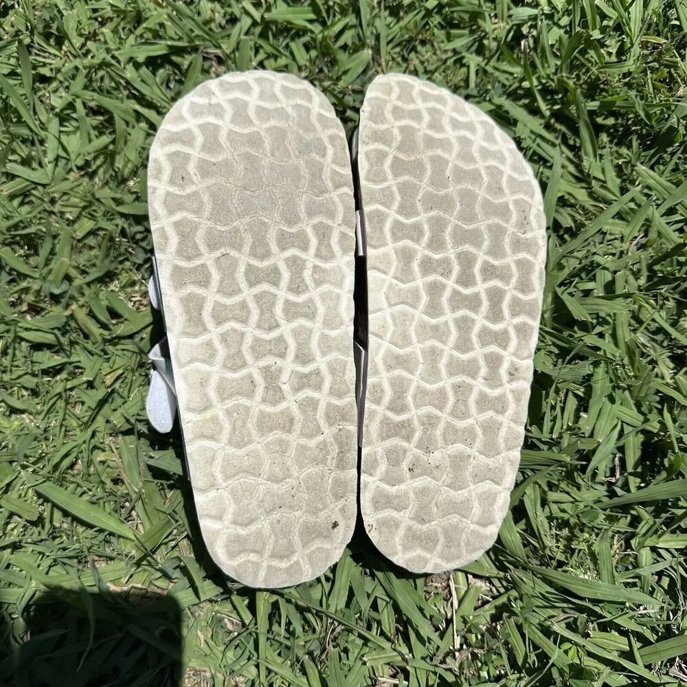 Cushionaire Luna Sandals Womens Size 6.5 Cork‎ footbed with Comfort White